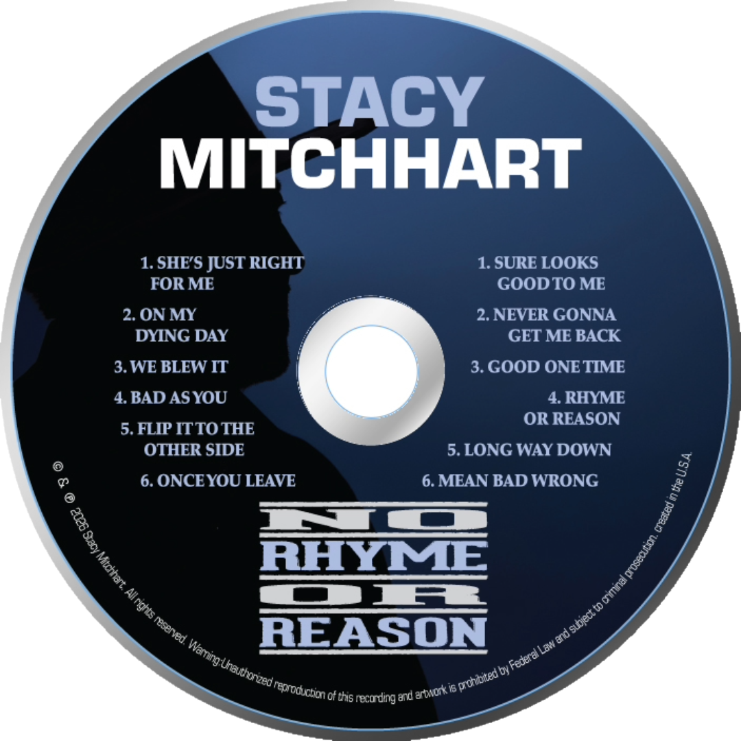 Stacy Mitchhart "No Rhyme or Reason" CD New Release--FREE SHIPPING--