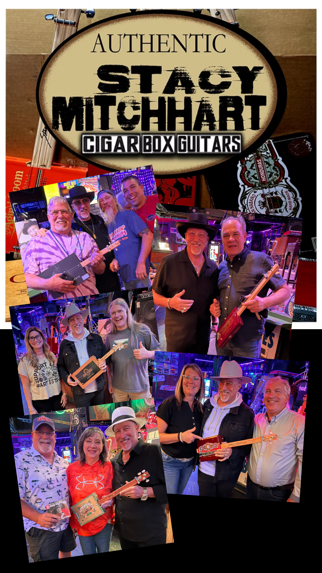 Custom Made by Stacy Cigar Box Guitar-FREE SHIPPING—