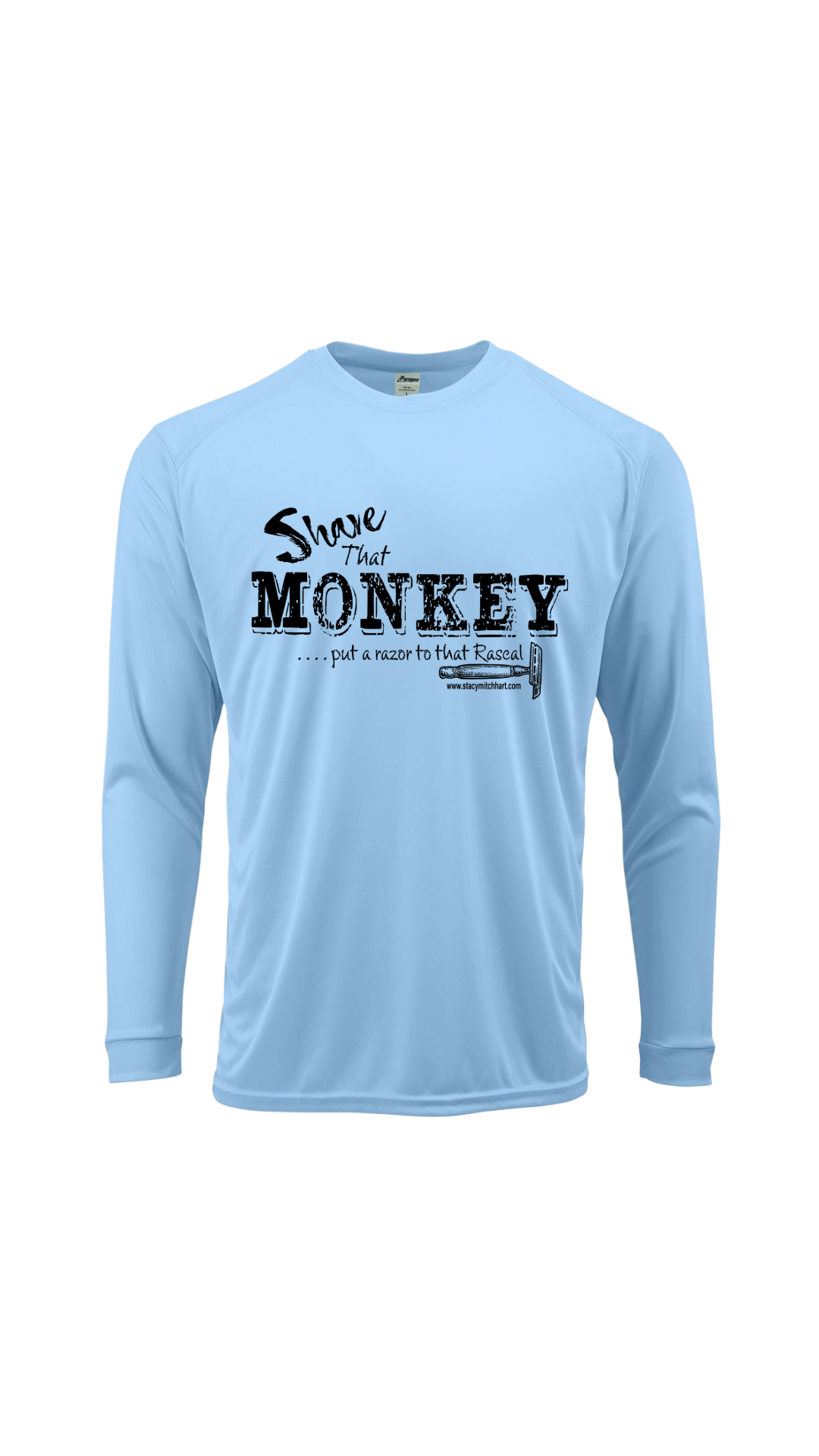 Stacy Mitchhart "Shave That Monkey" Long Sleeve Performance Fishing Shirt--FREE SHIPPING--