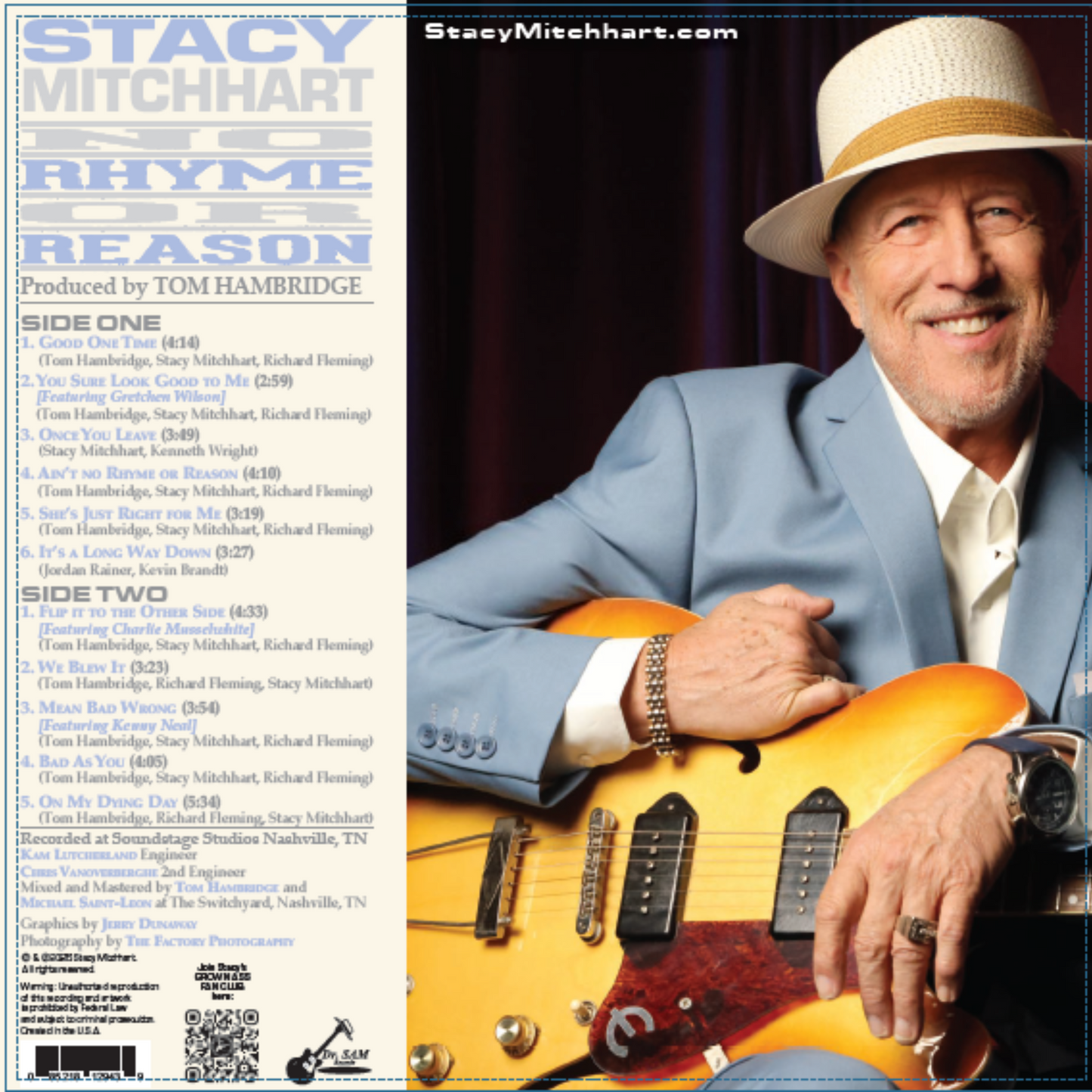 Stacy Mitchhart "No Rhyme or Reason" Album Vinyl New Release--FREE SHIPPING--