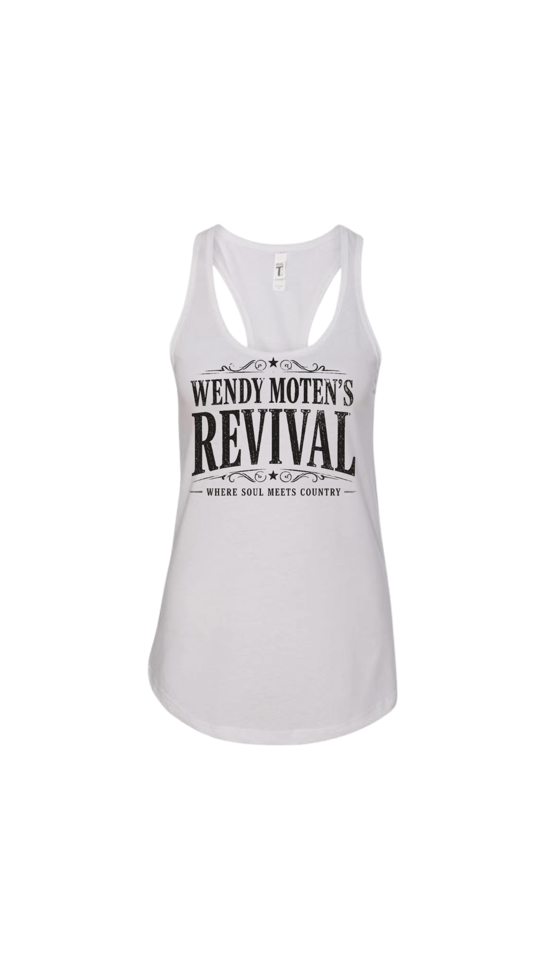 Wendy Moten Revival Logo Womens Next Level Racerback Tank Top--FREE SHIPPING--