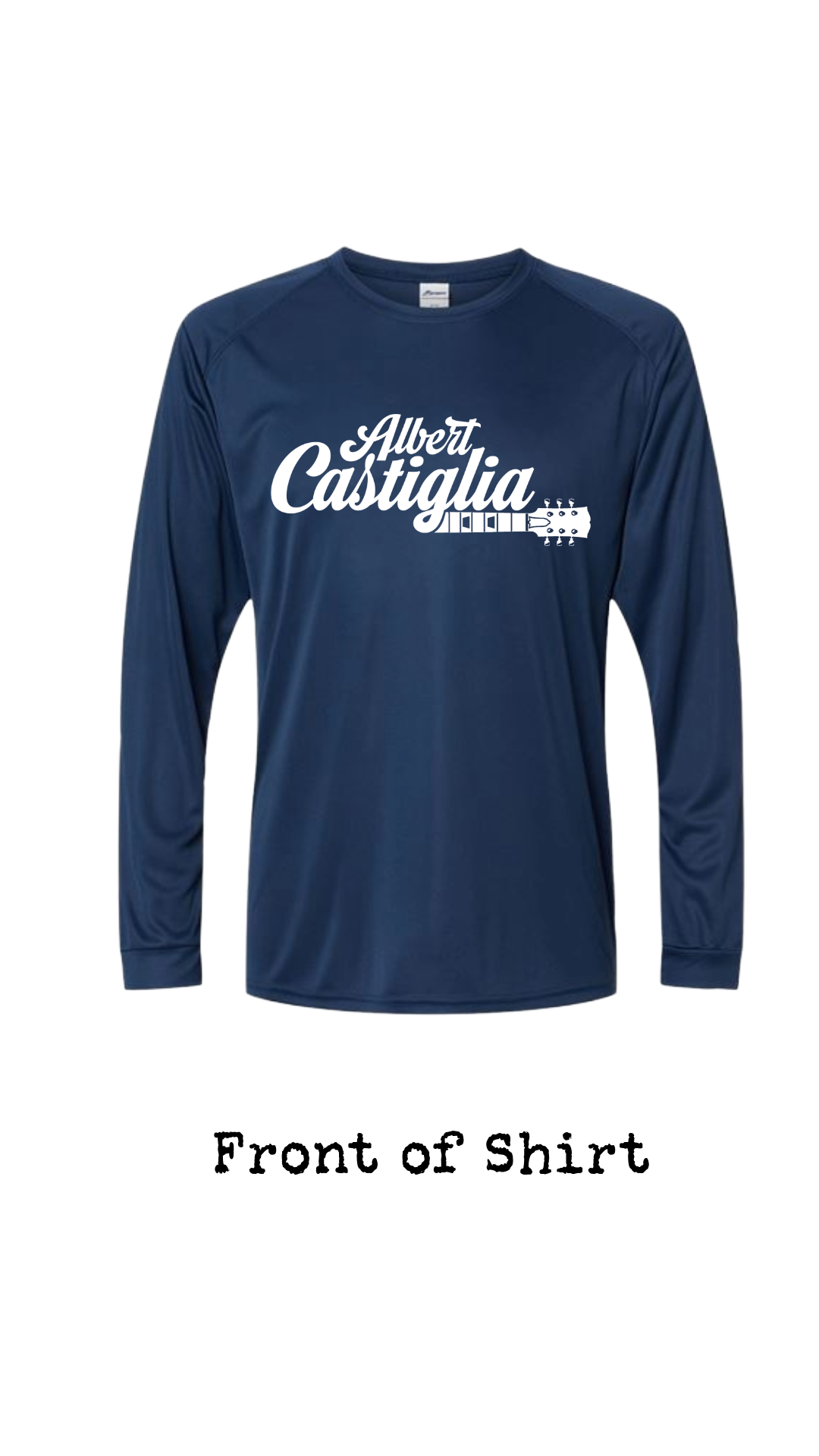 Albert Castiglia Band Logo Long Sleeve Performance Fishing Shirt--FREE SHIPPING--