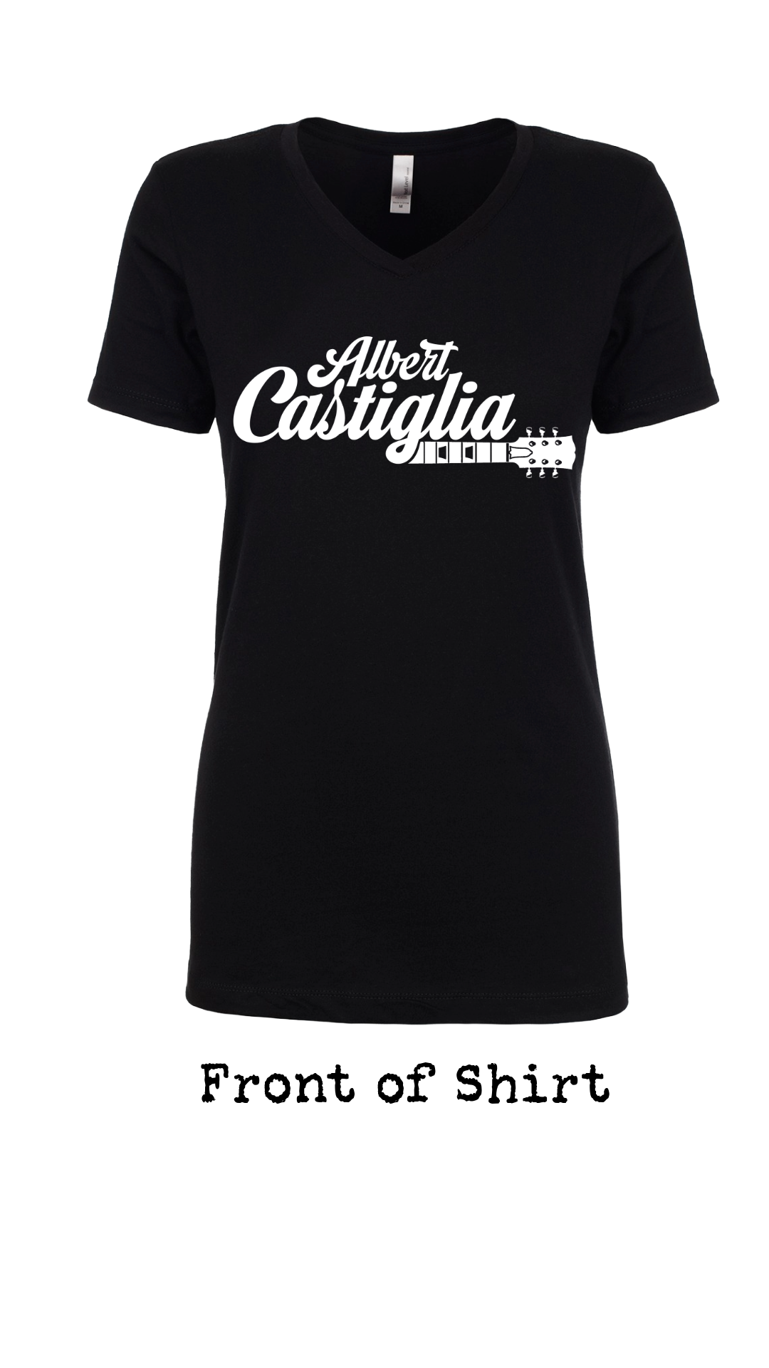 Albert Castiglia Band Womens Logo V Neck T Shirt--FREE SHIPPING--
