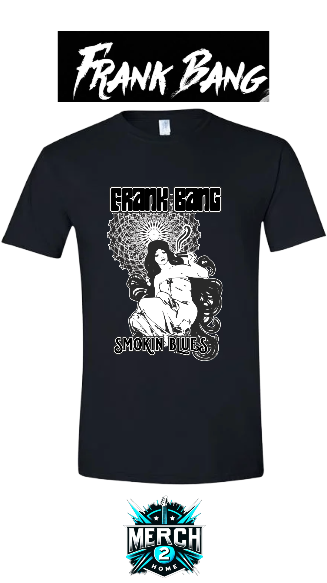 Frank Bang "Mary Jane Smokin' Blues" Men's Gilden SoftStyle Crew T-Shirt--FREE SHIPPING--