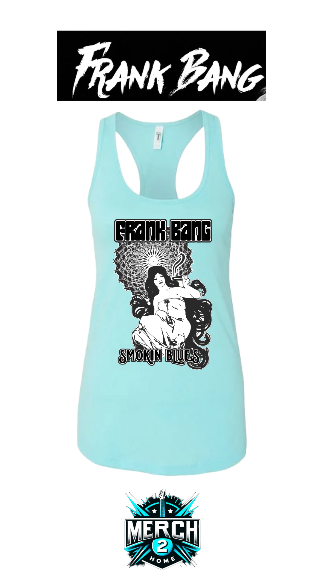 Frank Bang "Mary Jane Smokin' Blues" Women's Racerback Tank Top--FREE SHIPPING--