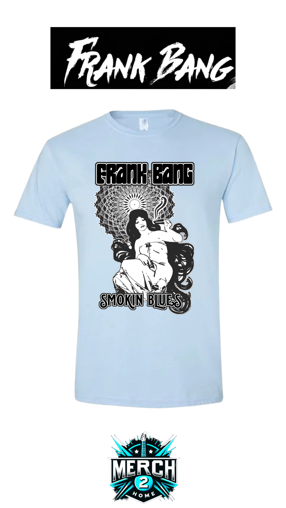 Frank Bang "Mary Jane Smokin' Blues" Men's Gilden SoftStyle Crew T-Shirt--FREE SHIPPING--
