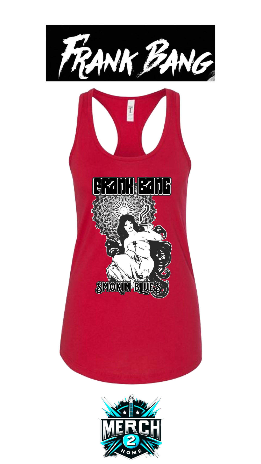 Frank Bang "Mary Jane Smokin' Blues" Women's Racerback Tank Top--FREE SHIPPING--