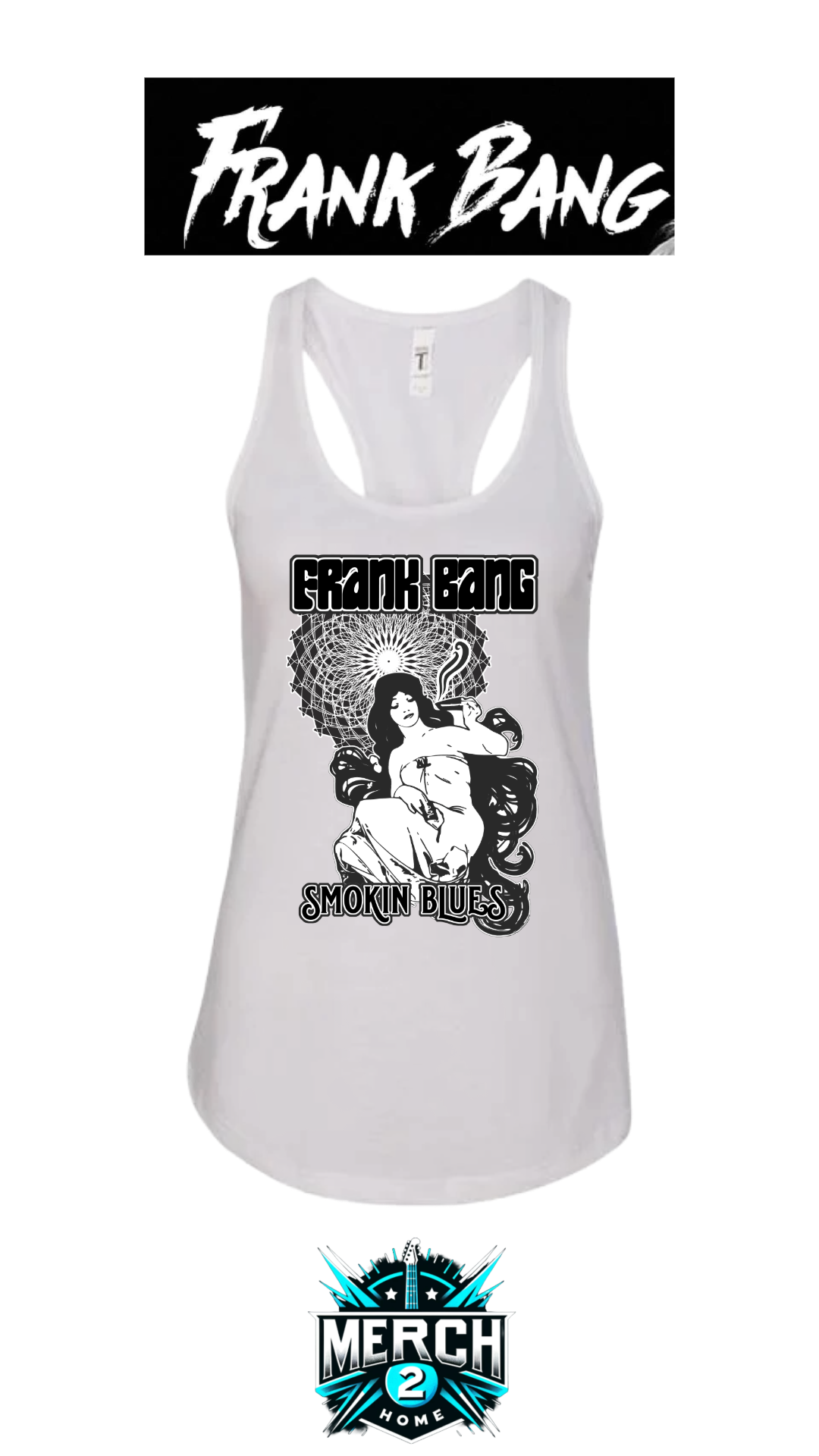 Frank Bang "Mary Jane Smokin' Blues" Women's Racerback Tank Top--FREE SHIPPING--