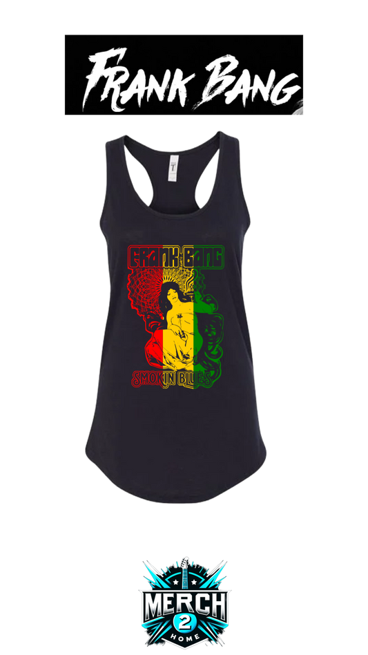 Frank Bang "Mary Jane Smokin' Blues" Women's Racerback Tank Top--FREE SHIPPING--