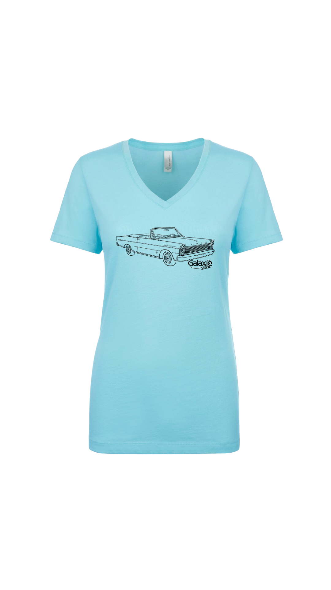 Galaxie LIVE! Car Logo Womens Next Level V-Neck Short Sleeve T-Shirt--FREE SHIPPING--