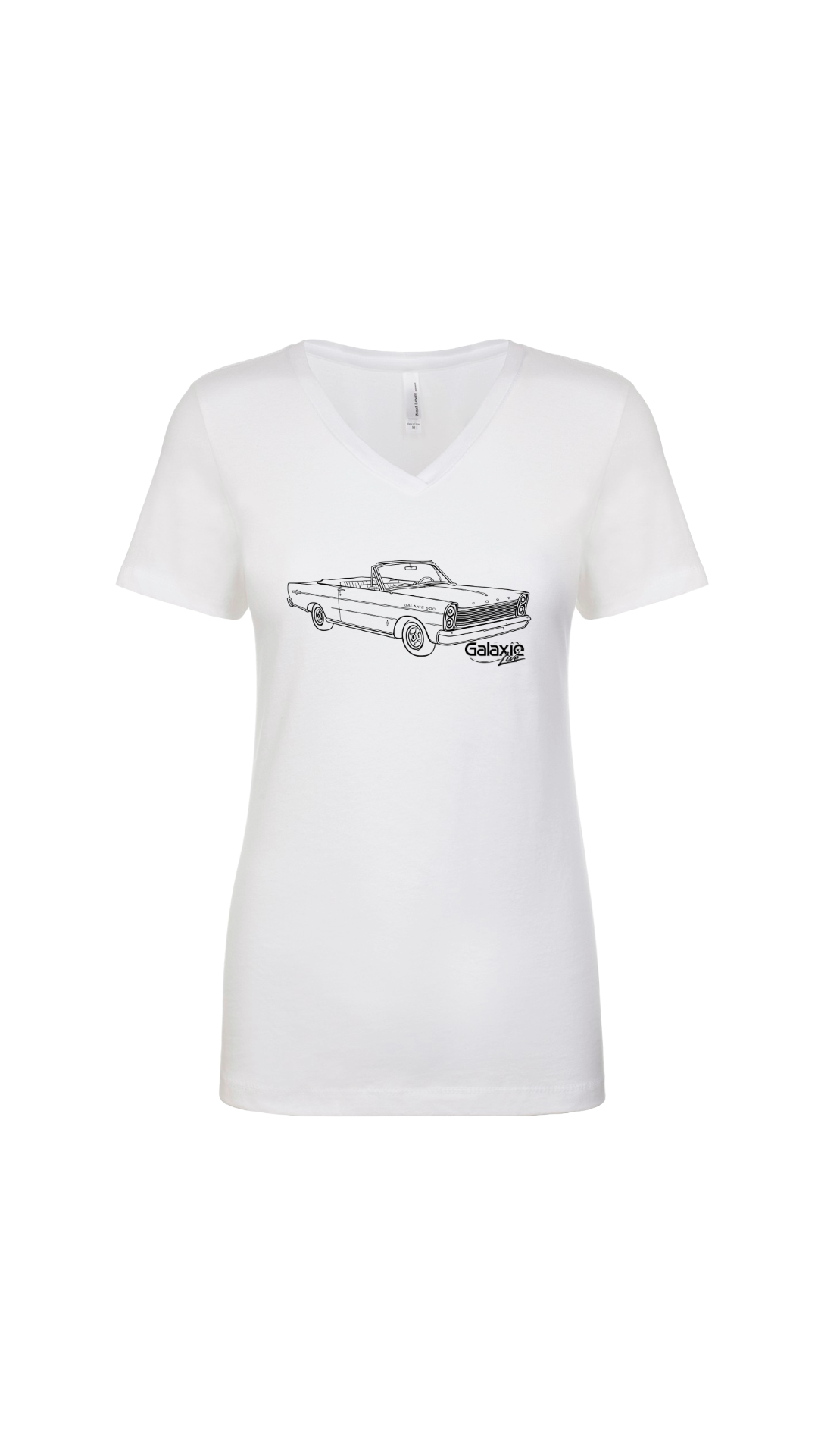 Galaxie LIVE! Car Logo Womens Next Level V-Neck Short Sleeve T-Shirt--FREE SHIPPING--