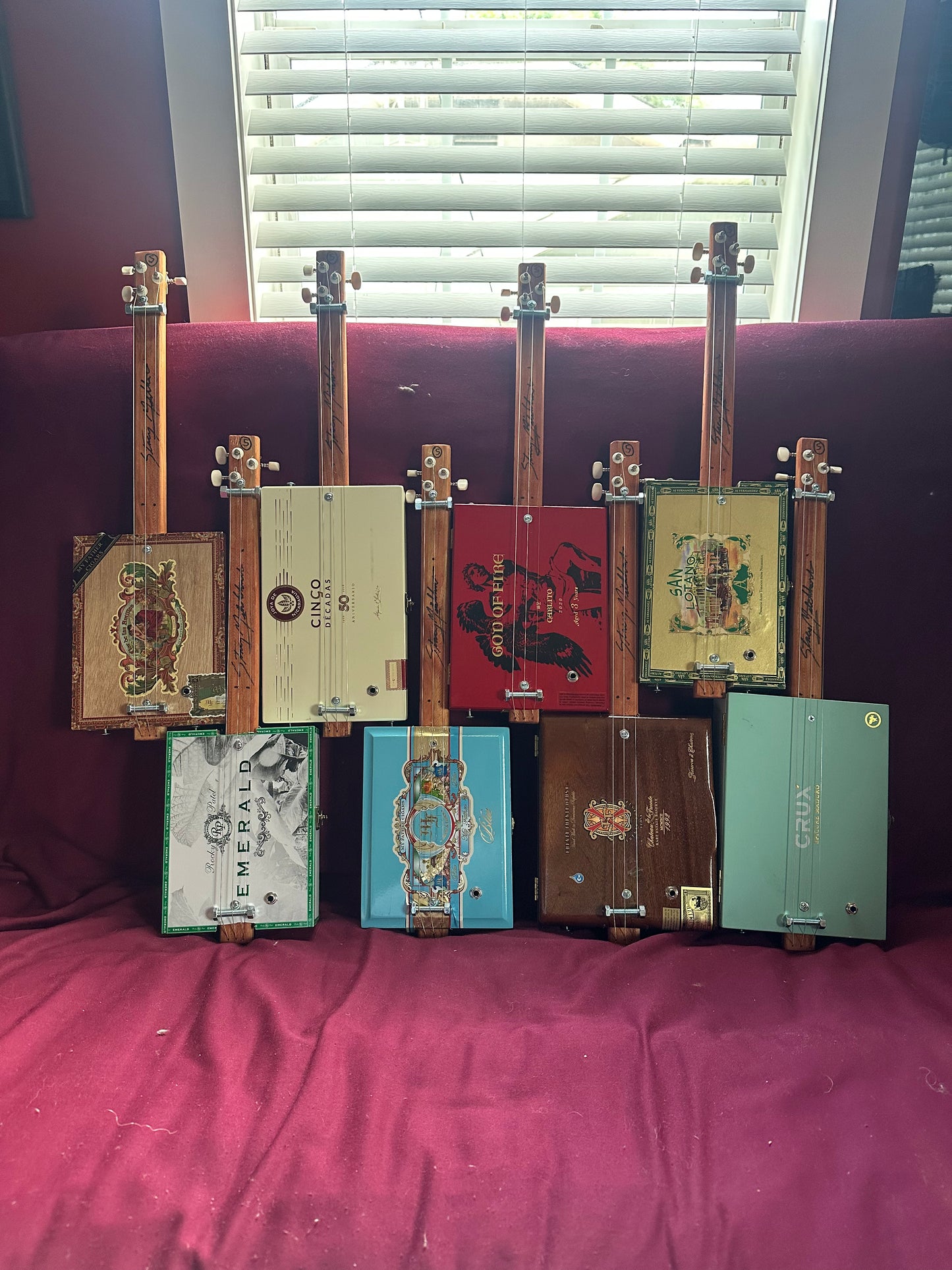 Custom Made by Stacy Cigar Box Guitar-FREE SHIPPING—