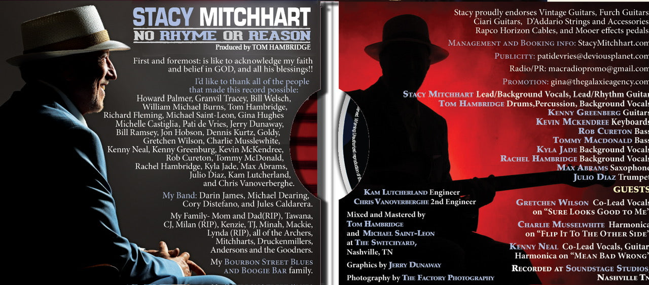 Stacy Mitchhart "No Rhyme or Reason" CD New Release--FREE SHIPPING--