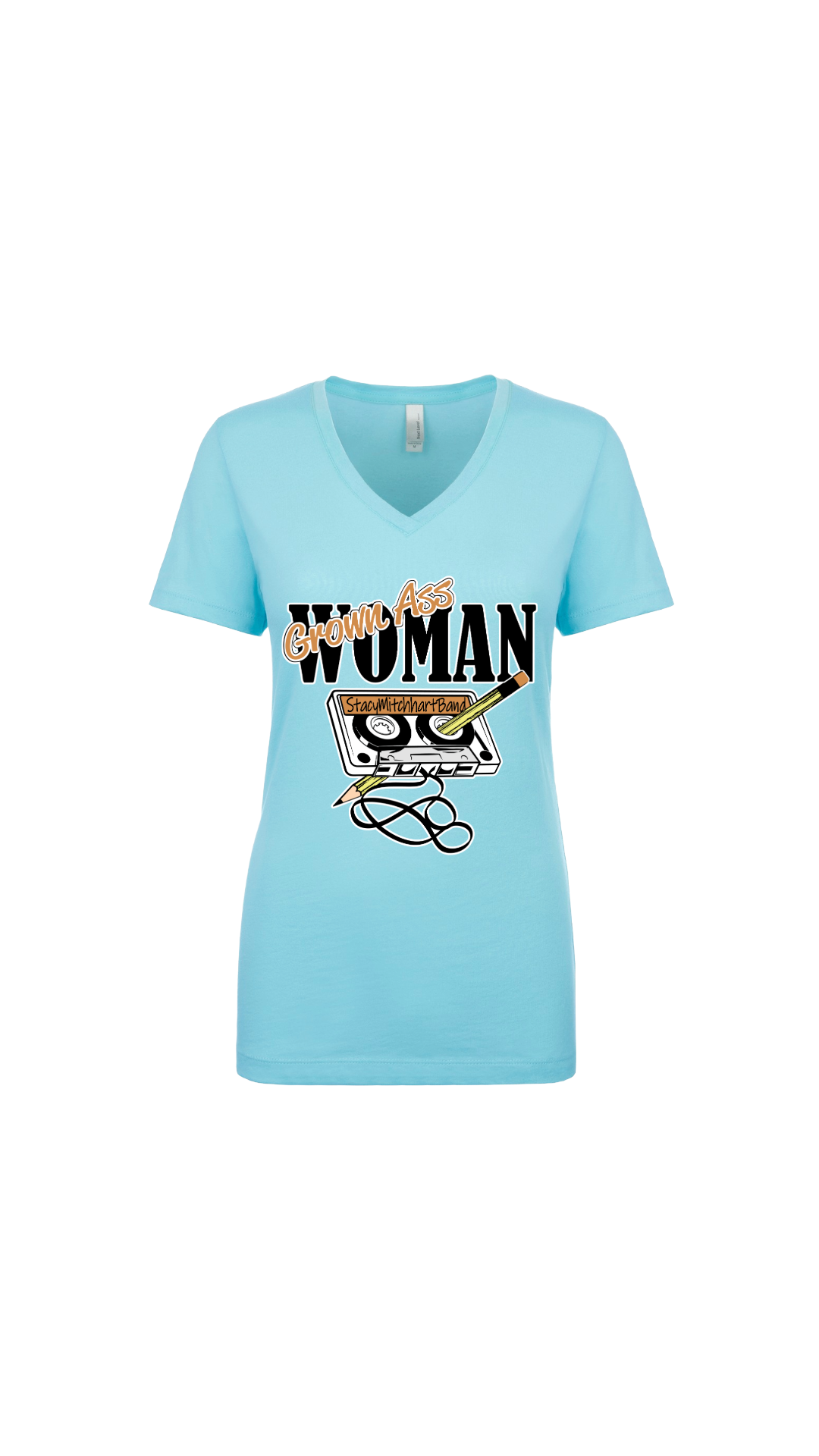 Stacy Mitchhart "GrownAss Woman" Next Level V-Neck T-Shirt--FREE SHIPPING--