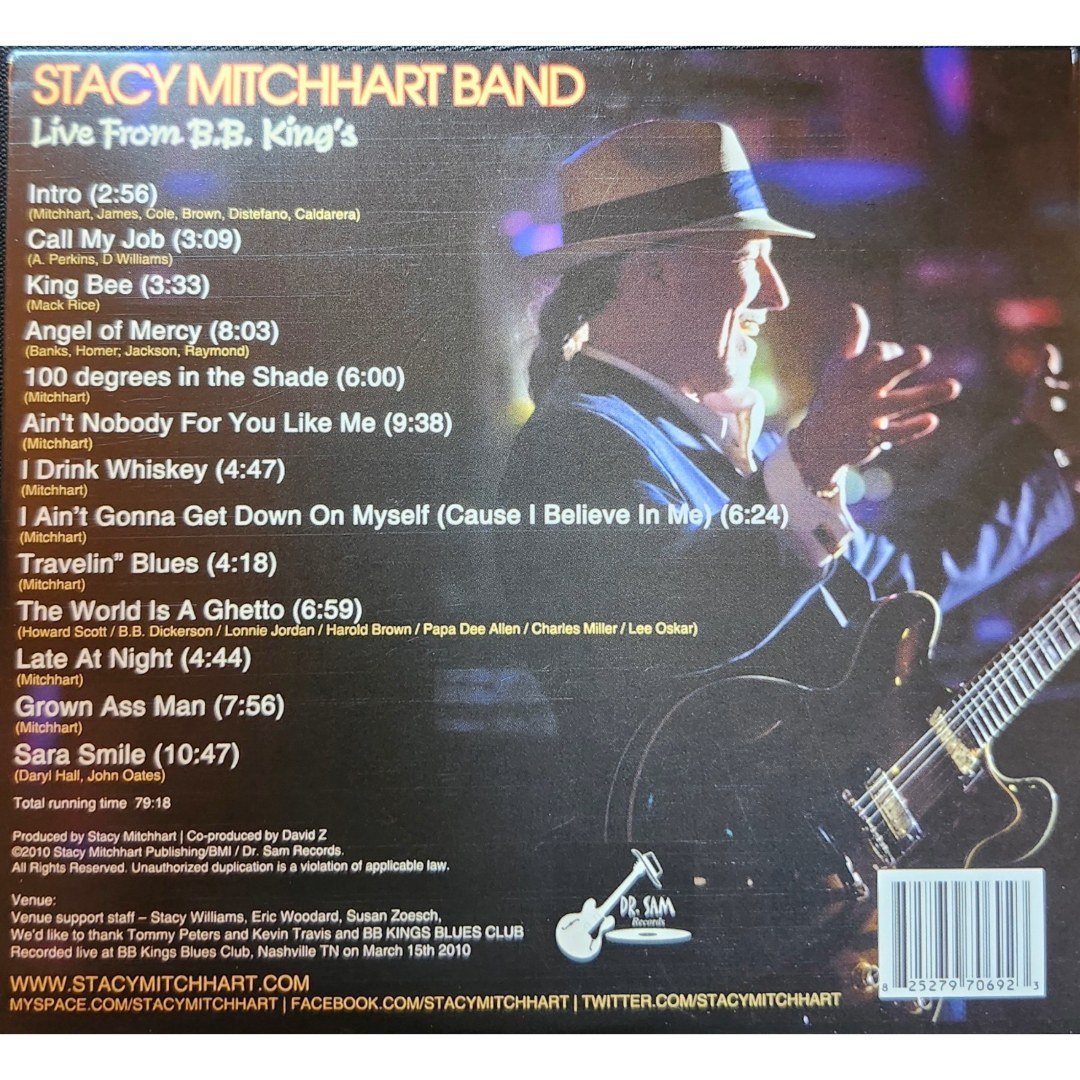 Stacy Mitchhart "Live from BB King's" CD--FREE SHIPPING
