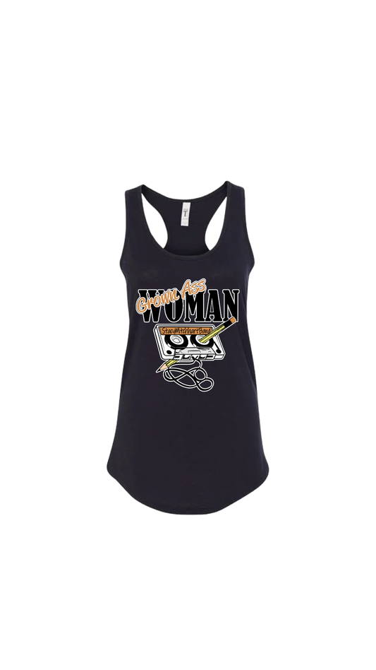 Stacy Mitchhart "GrownAss Woman" Next Level Racerback Tank Top--FREE SHIPPING--