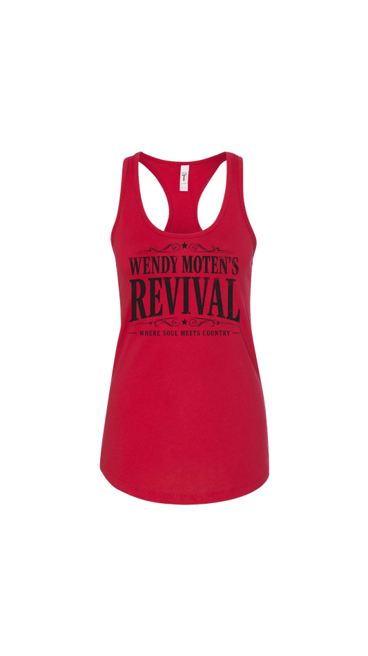 Wendy Moten Revival Logo Womens Next Level Racerback Tank Top--FREE SHIPPING--