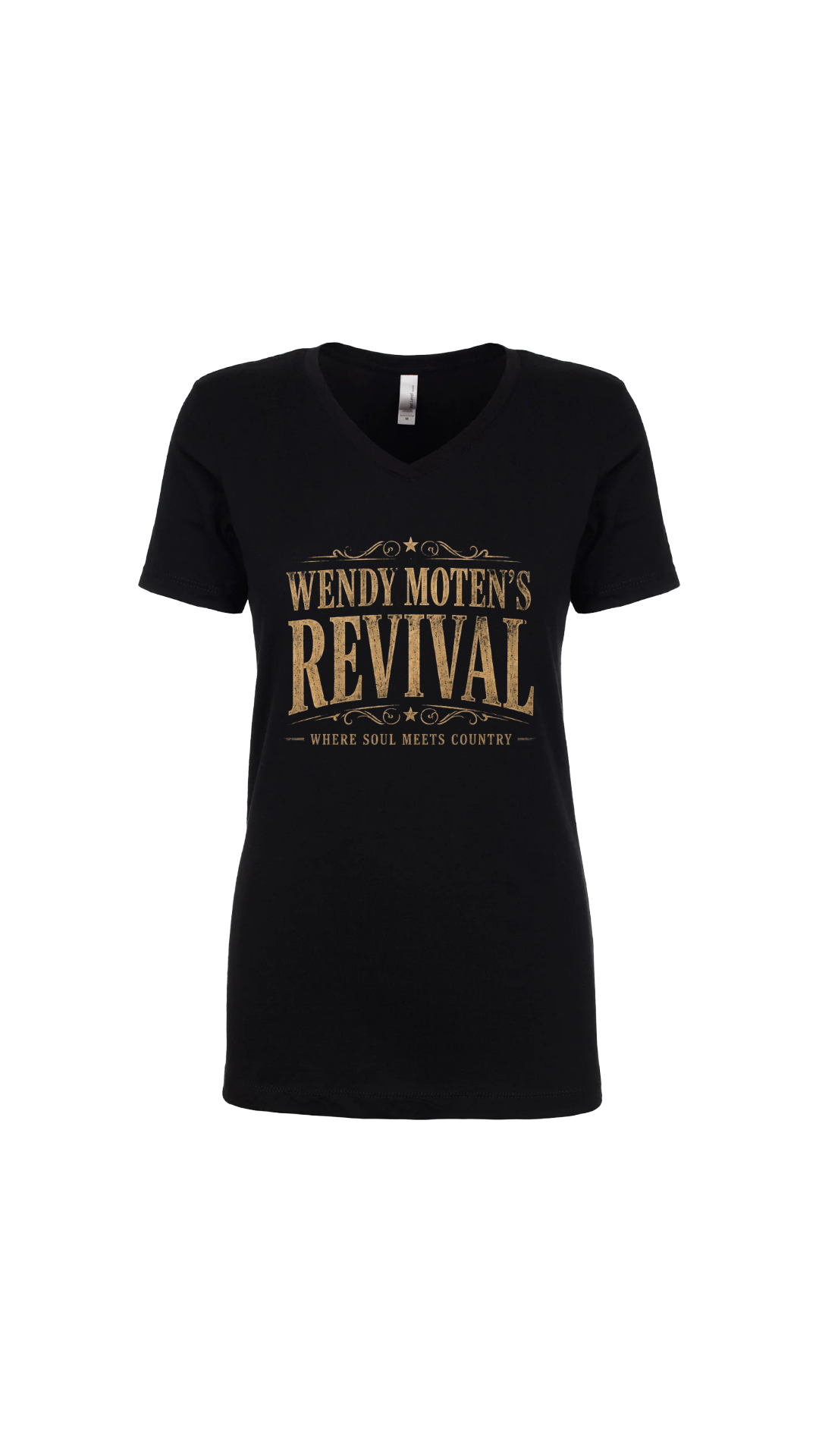 Wendy Moten Revival Logo Womens Next Level V-Neck Short Sleeve T-Shirt--FREE SHIPPING--