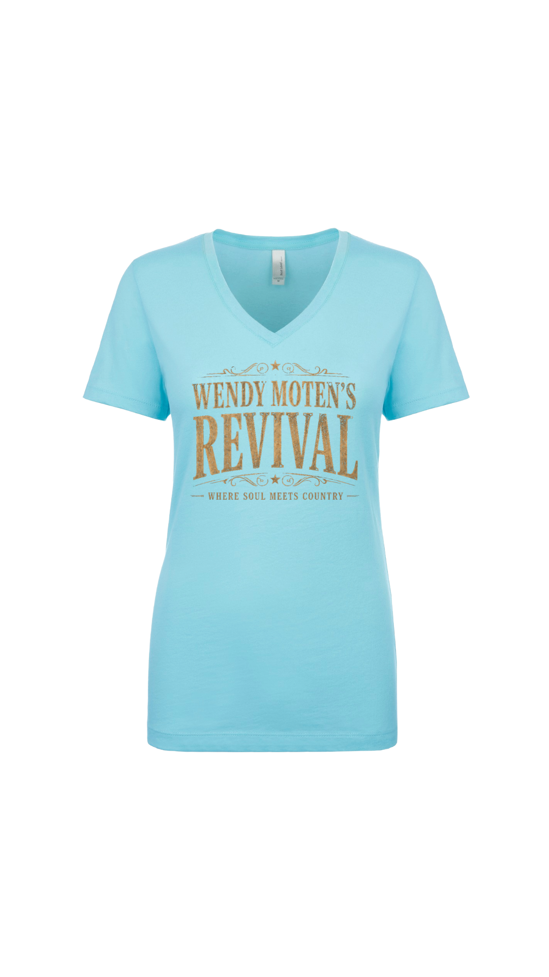 Wendy Moten Revival Logo Womens Next Level V-Neck Short Sleeve T-Shirt--FREE SHIPPING--