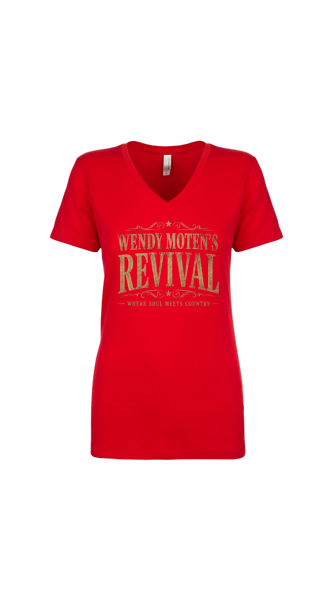 Wendy Moten Revival Logo Womens Next Level V-Neck Short Sleeve T-Shirt--FREE SHIPPING--