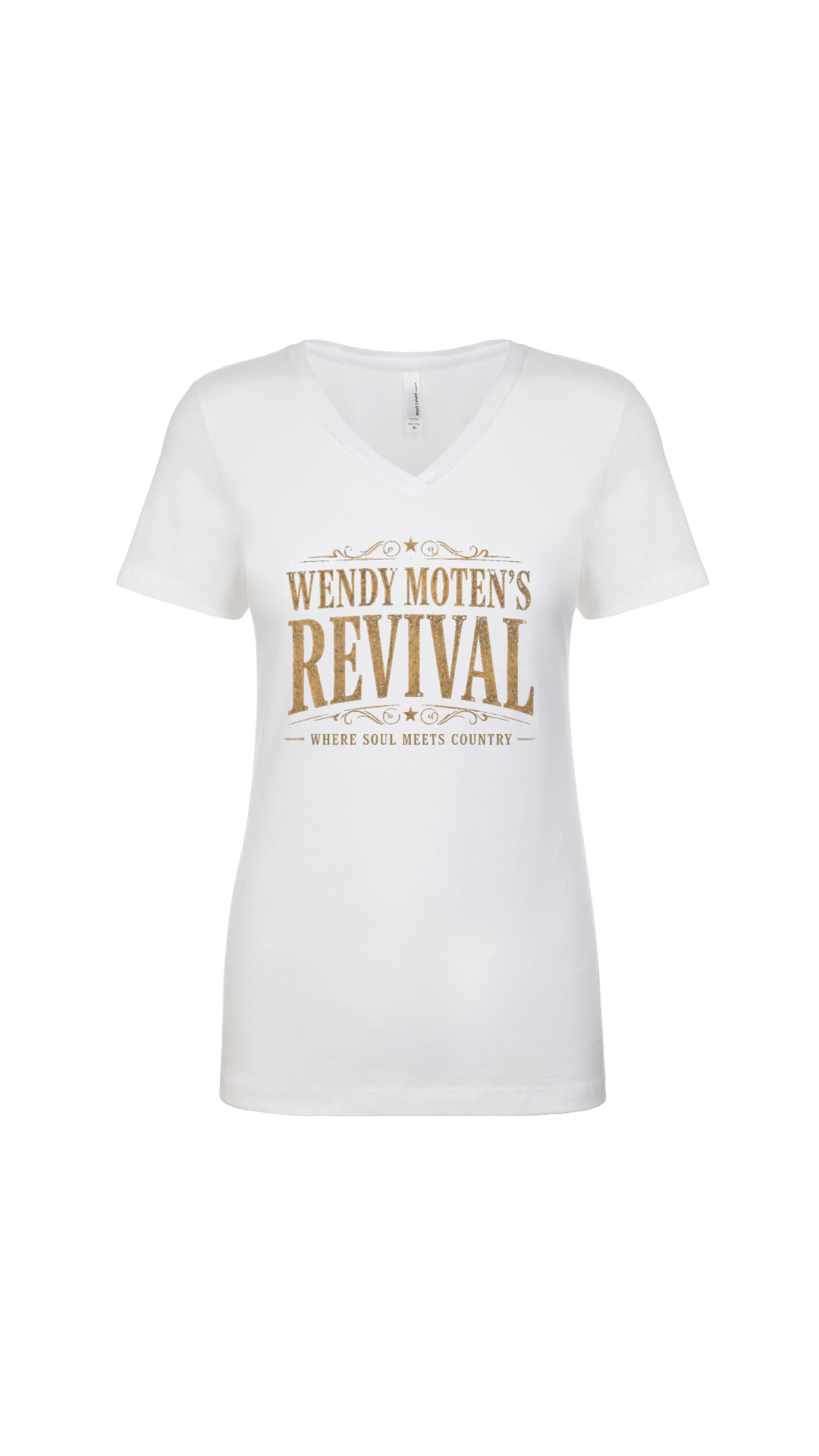 Wendy Moten Revival Logo Womens Next Level V-Neck Short Sleeve T-Shirt--FREE SHIPPING--